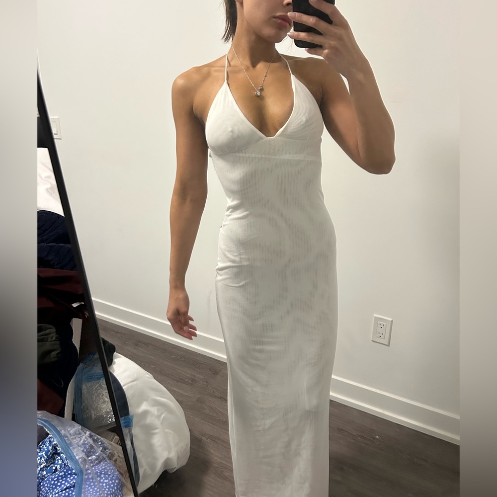 Iamgia I am gia ellery dress Elegant White Halter Dress - Picture 3 of 7